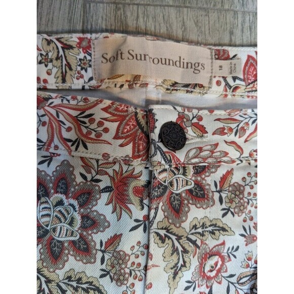 Soft Surroundings Jeans Floral Pattern Size 16 Waist 36 Inches Boho Stretchy N46 - Picture 4 of 7